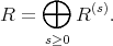 ⊕ (s)
R = R .
s≥0