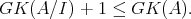GK(A ∕I) + 1 ≤ GK(A).