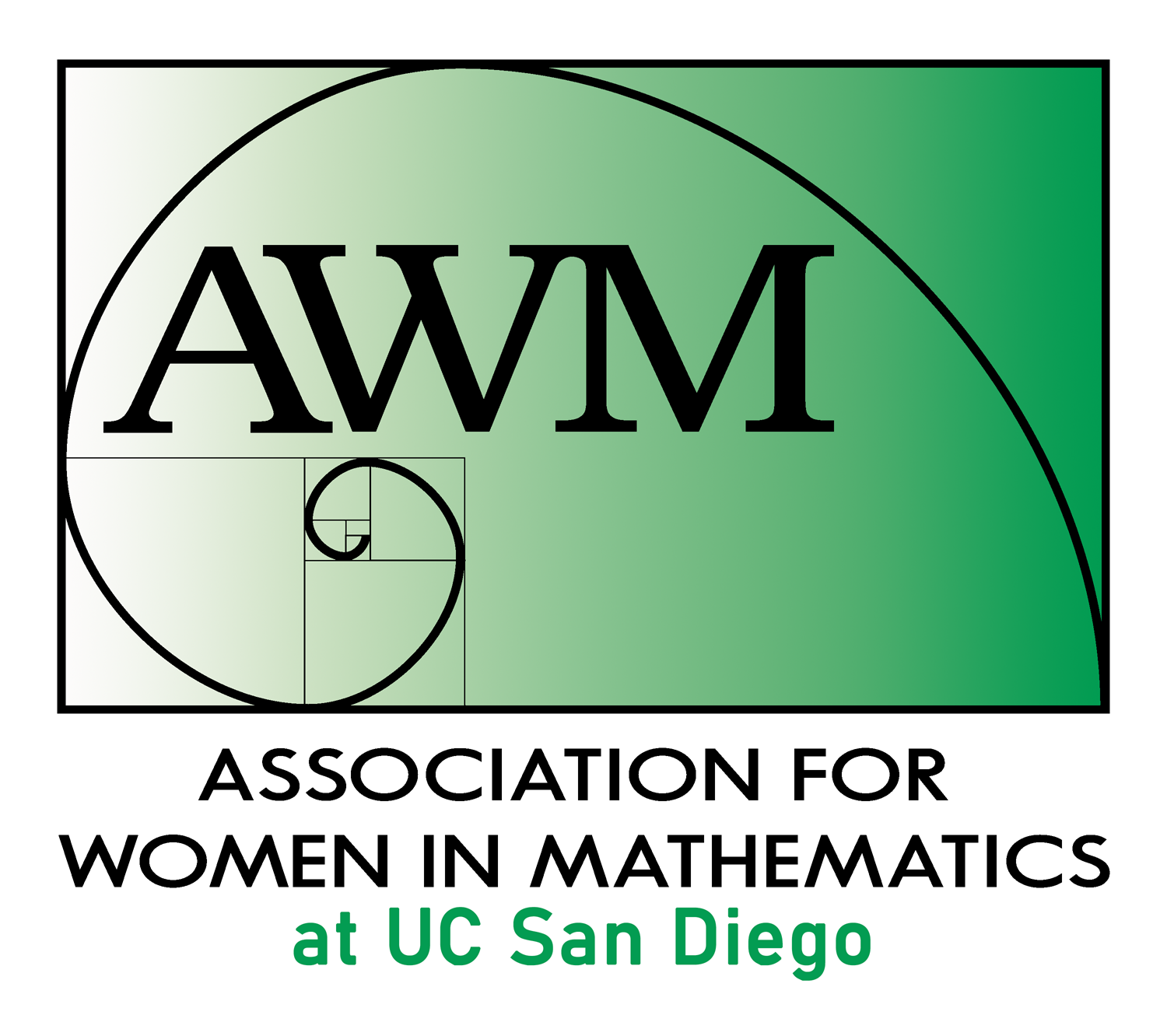 a logo for the Association for women in Mathematics at UCSD